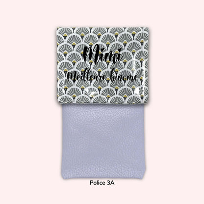 Pochette aimantée Art Déco Gris