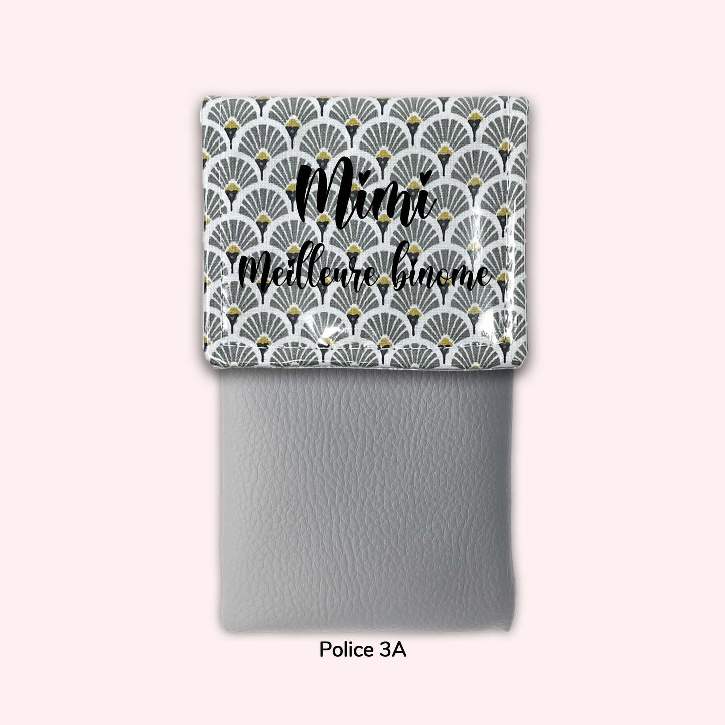 Art Deco Grey Magnetic Pouch