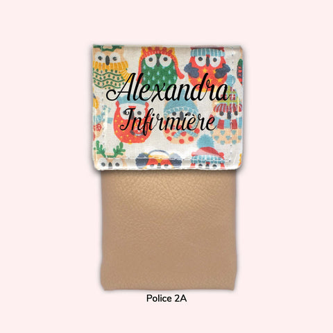 Pochette aimantée Hiboux Sable Hiver