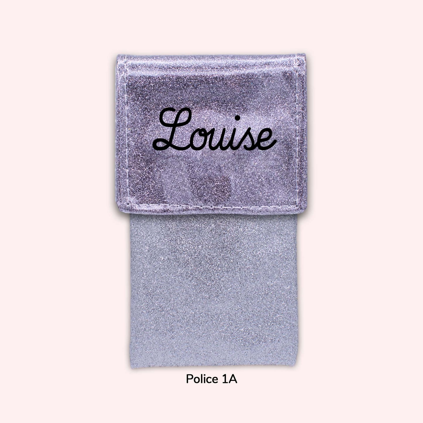 Two-tone pouch with Grey Sequin flap