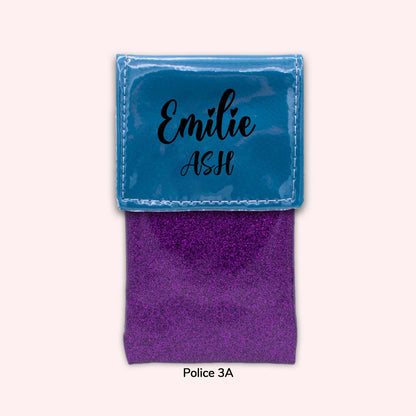 Two-tone duck blue flap pouch