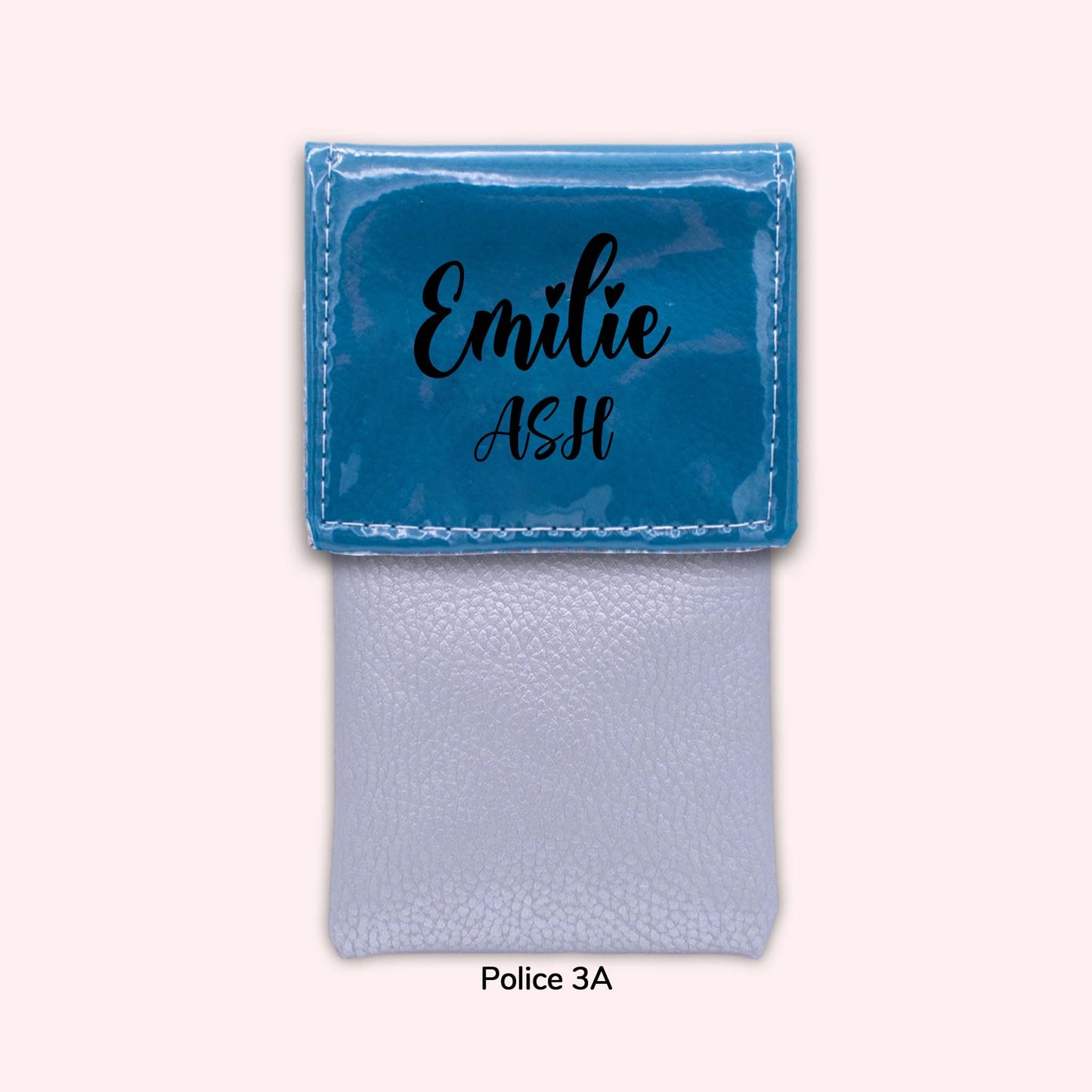 Two-tone duck blue flap pouch