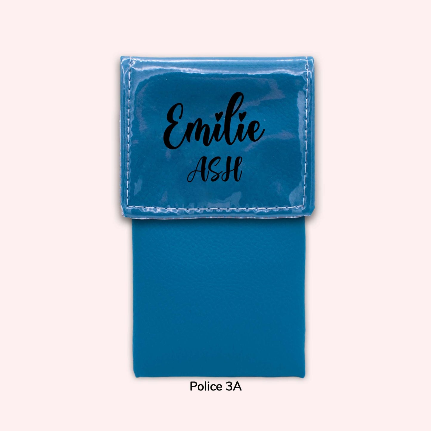 Two-tone duck blue flap pouch