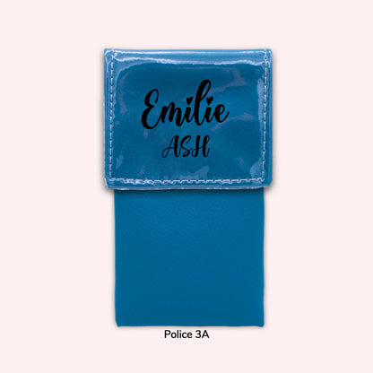 Two-tone duck blue flap pouch