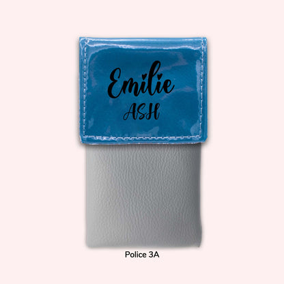 Two-tone duck blue flap pouch