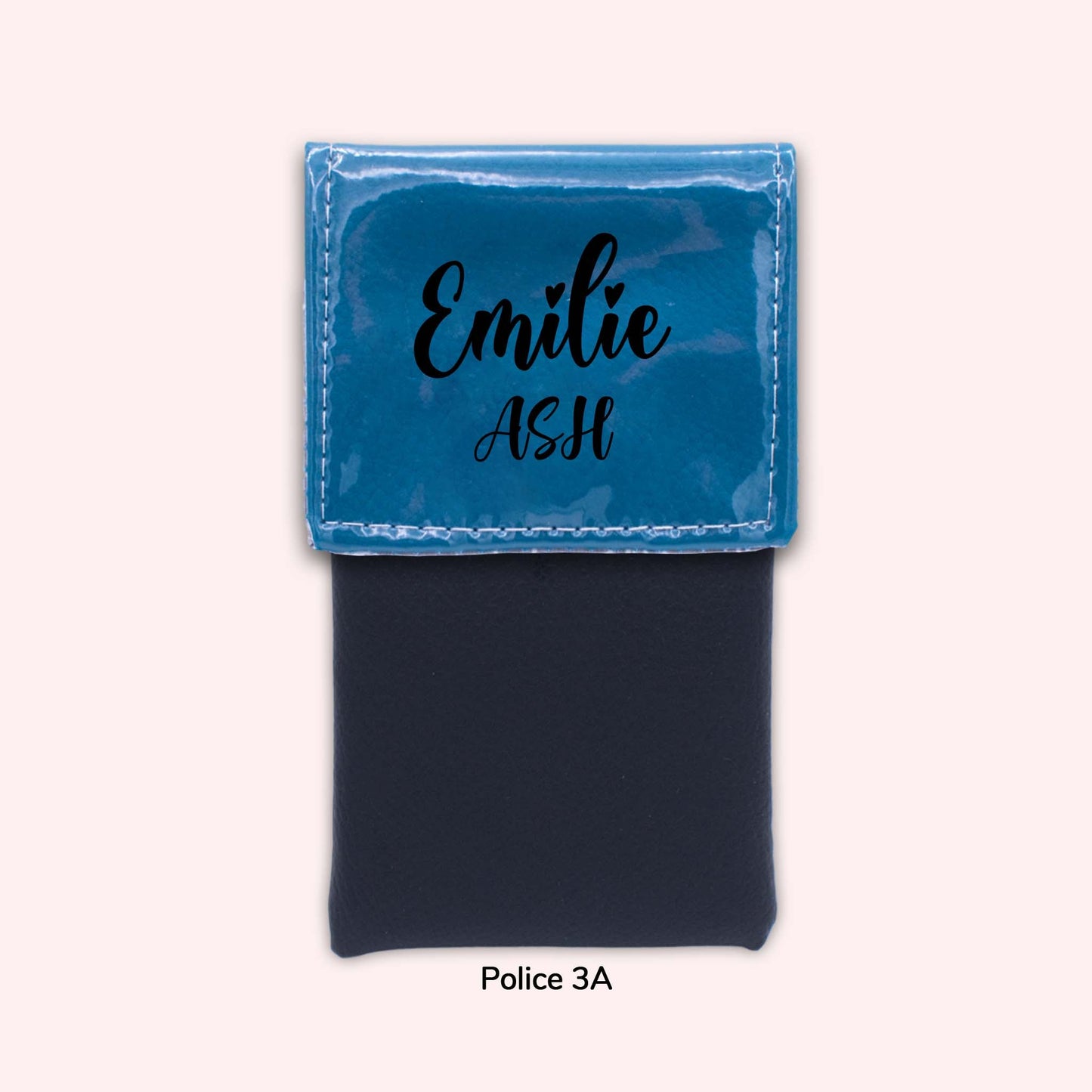 Pochette bicolore rabat Bleu canard