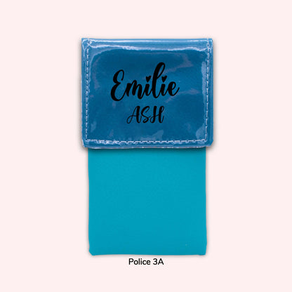 Two-tone duck blue flap pouch