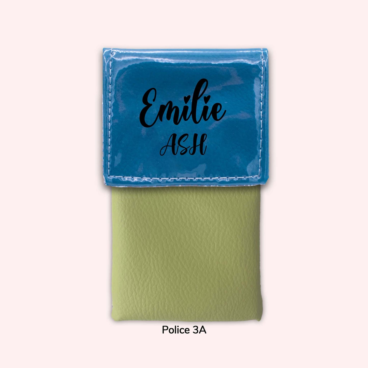 Pochette bicolore rabat Bleu canard