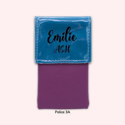 Two-tone duck blue flap pouch