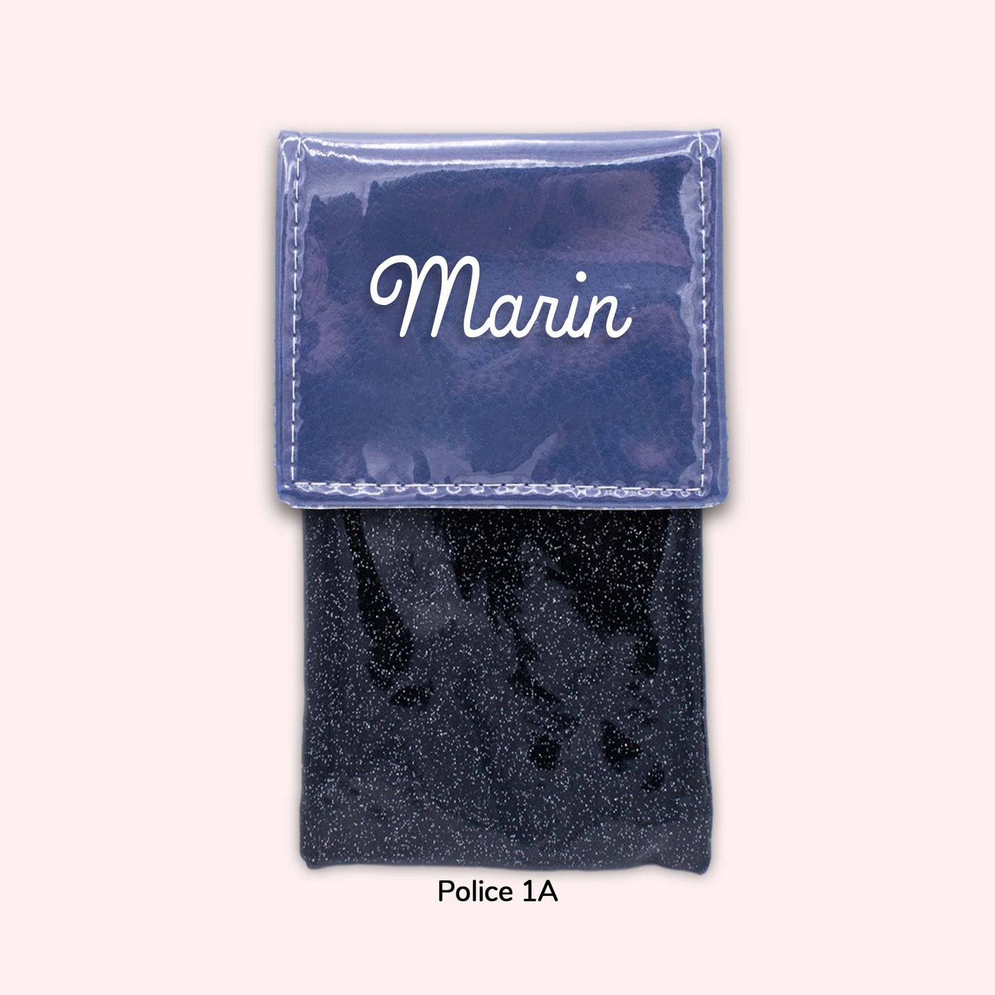 Pochette bicolore rabat Bleu roy