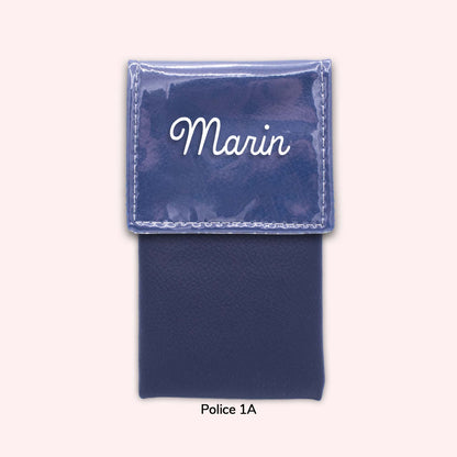 Pochette bicolore rabat Bleu roy