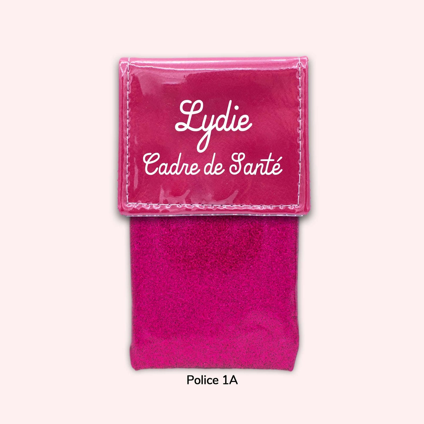 Two-tone Fuchsia flap pouch