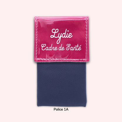 Two-tone Fuchsia flap pouch