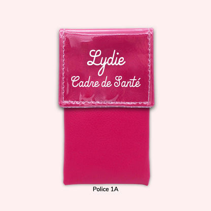 Two-tone Fuchsia flap pouch