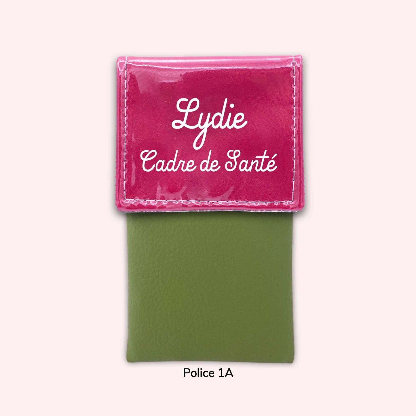 Two-tone Fuchsia flap pouch