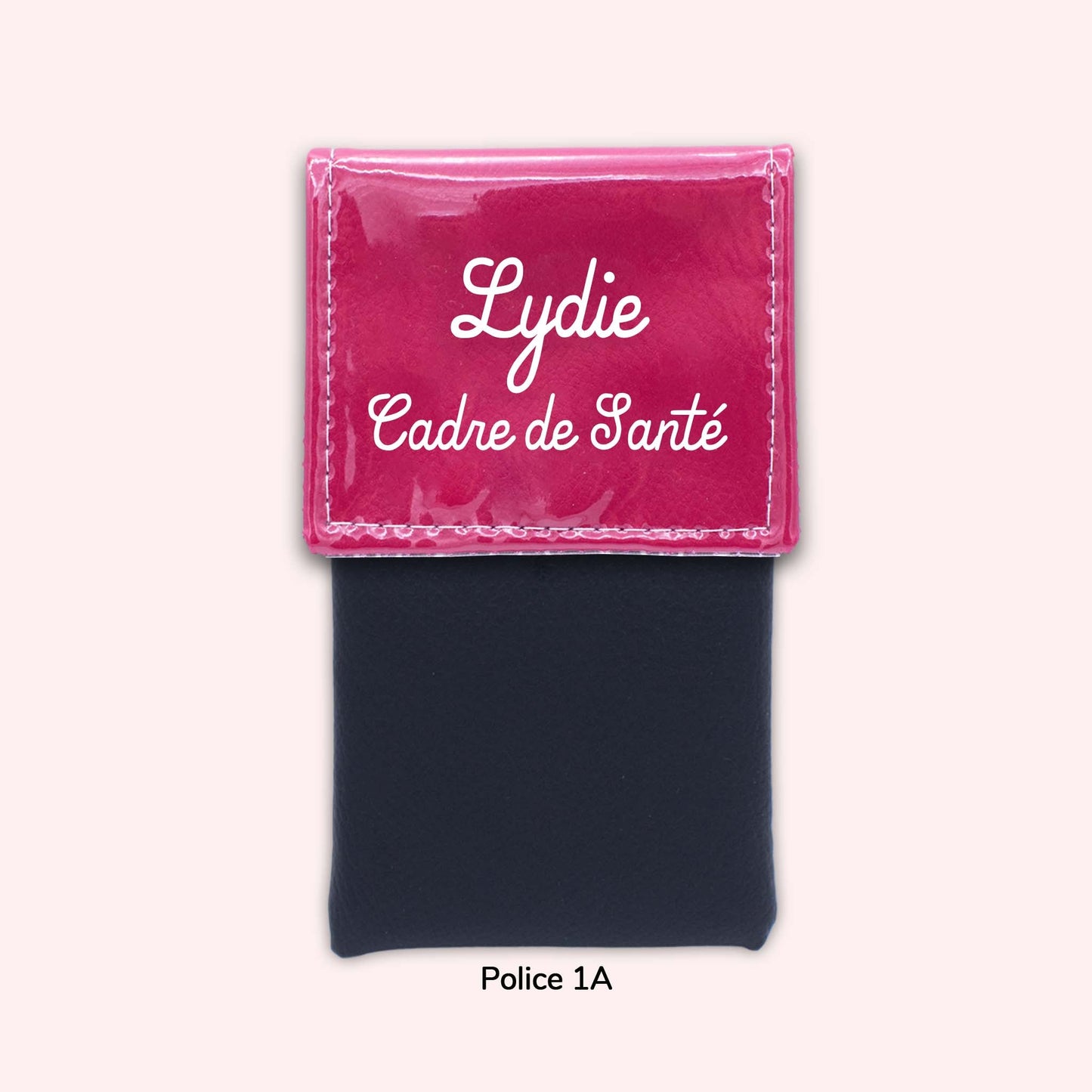 Two-tone Fuchsia flap pouch