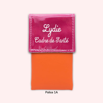 Two-tone Fuchsia flap pouch