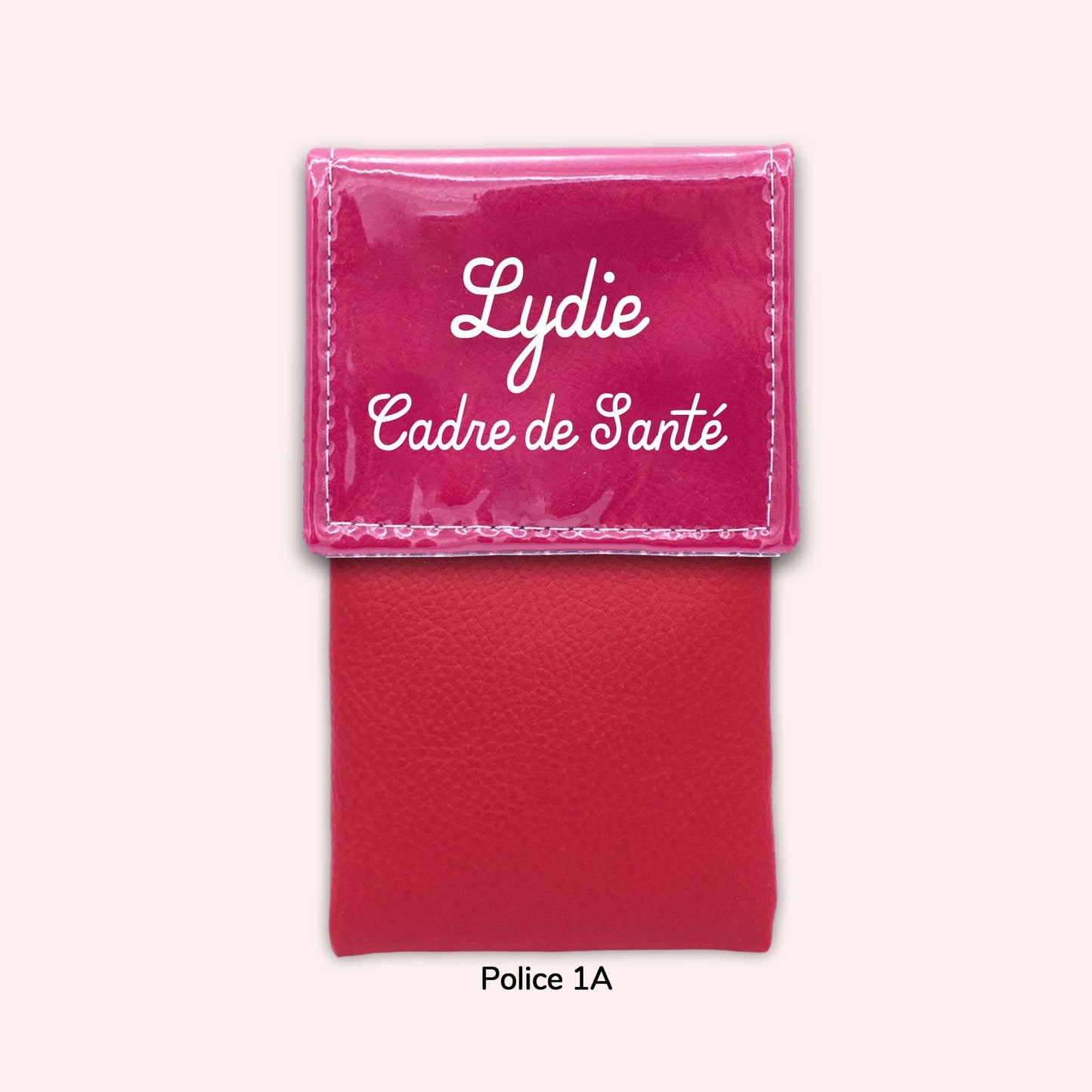 Two-tone Fuchsia flap pouch