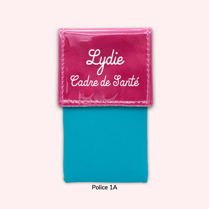 Two-tone Fuchsia flap pouch