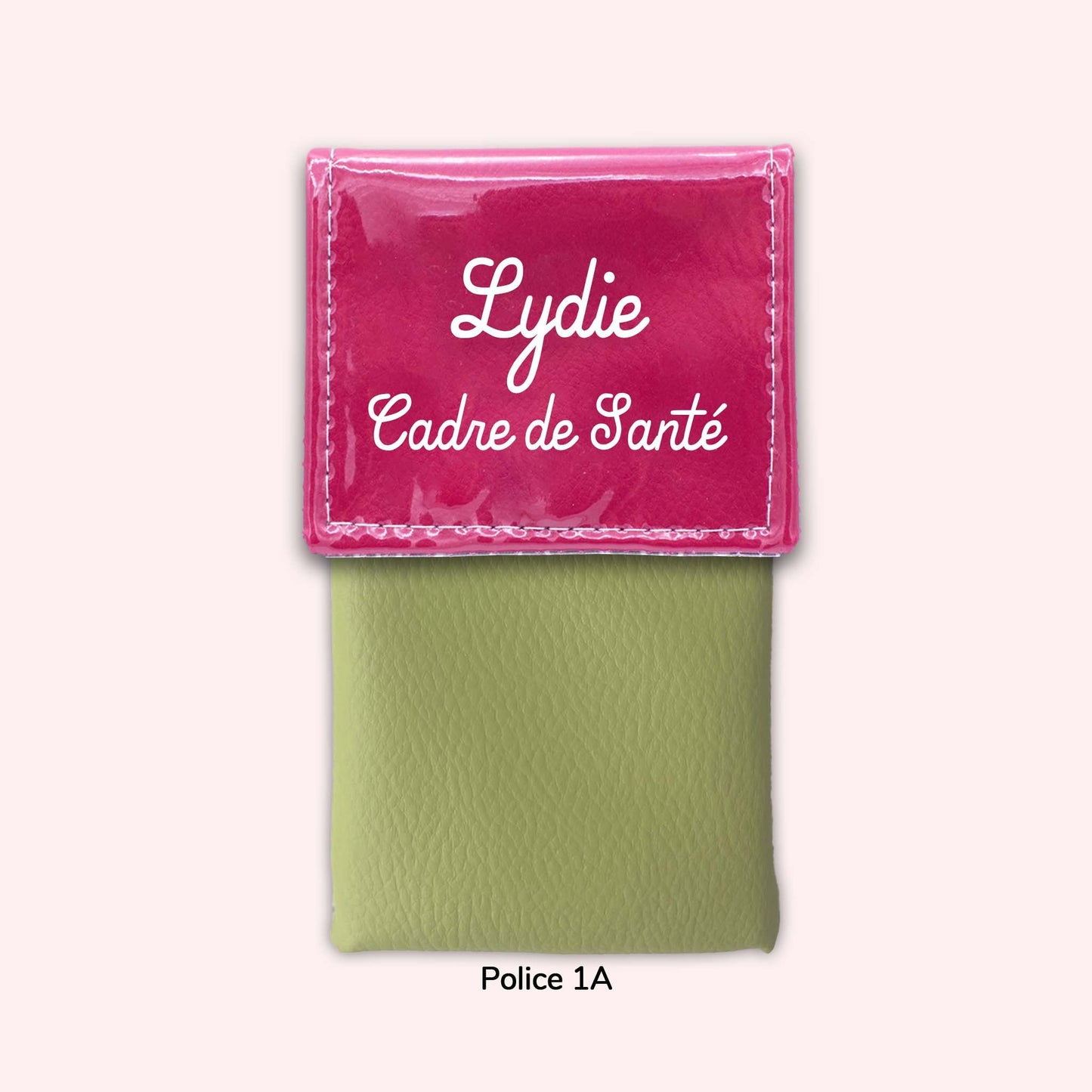 Two-tone Fuchsia flap pouch