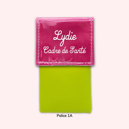 Two-tone Fuchsia flap pouch