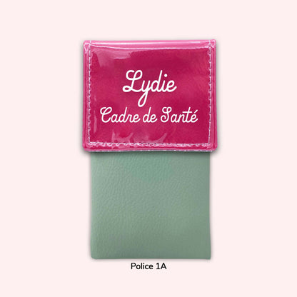 Two-tone Fuchsia flap pouch