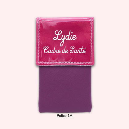 Two-tone Fuchsia flap pouch