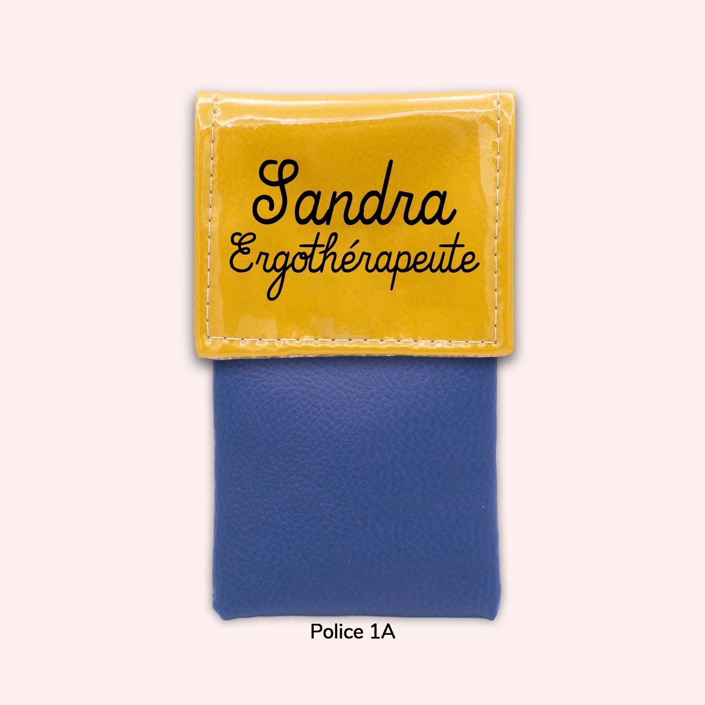 Two-tone yellow flap pouch