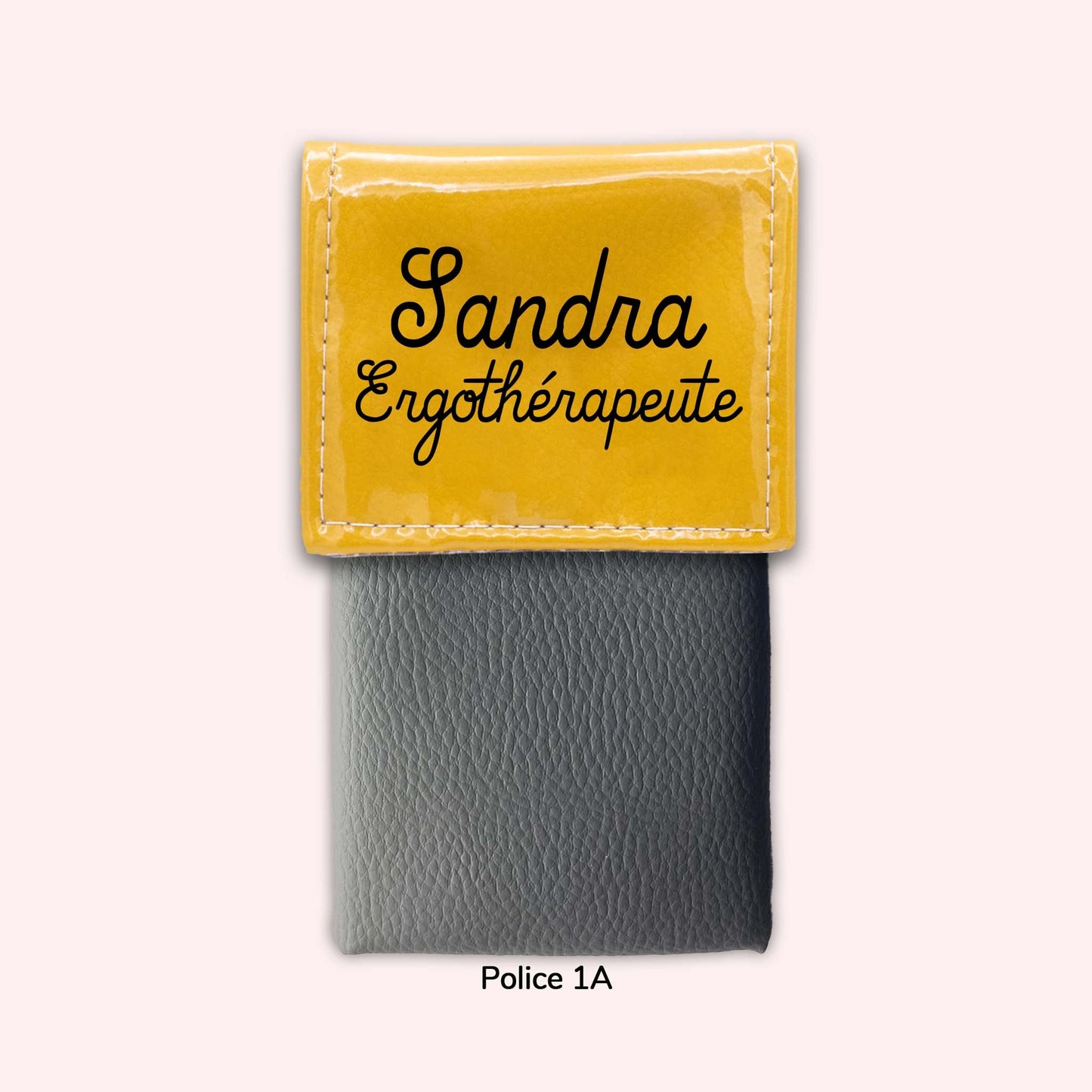 Two-tone yellow flap pouch