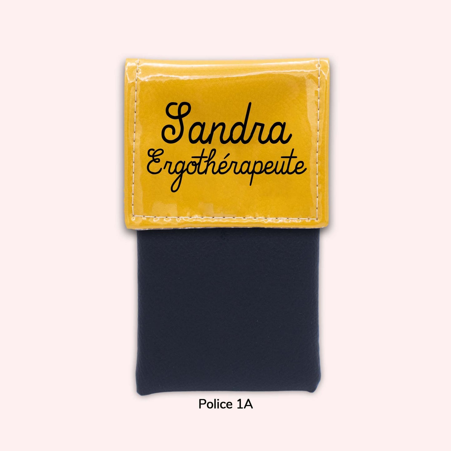 Two-tone yellow flap pouch