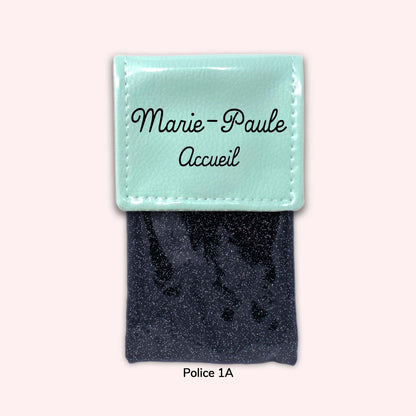 Pochette bicolore rabat Menthe