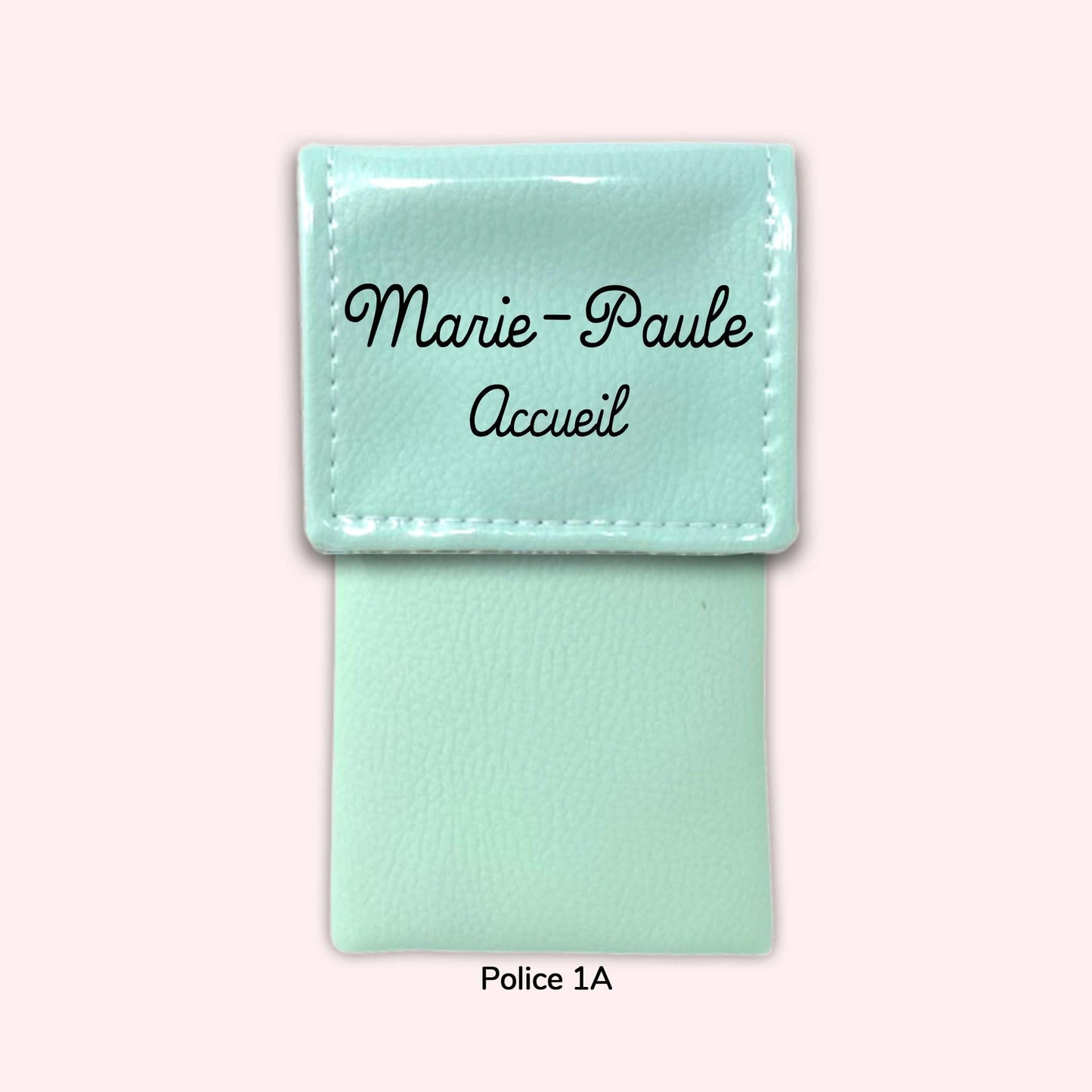 Pochette bicolore rabat Menthe