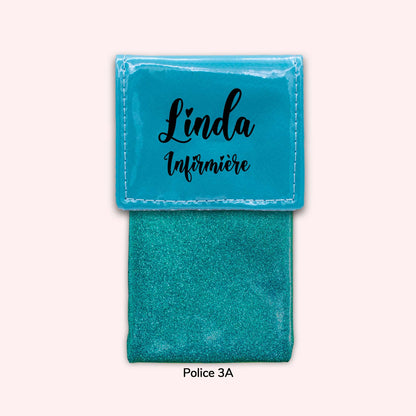 Pochette bicolore rabat Turquoise