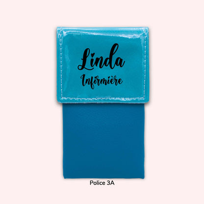 Two-tone Turquoise flap pouch