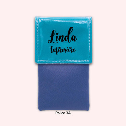 Two-tone Turquoise flap pouch