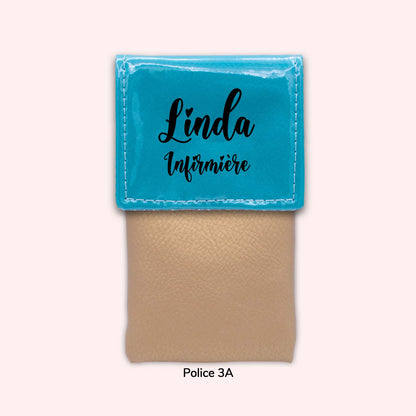 Pochette bicolore rabat Turquoise