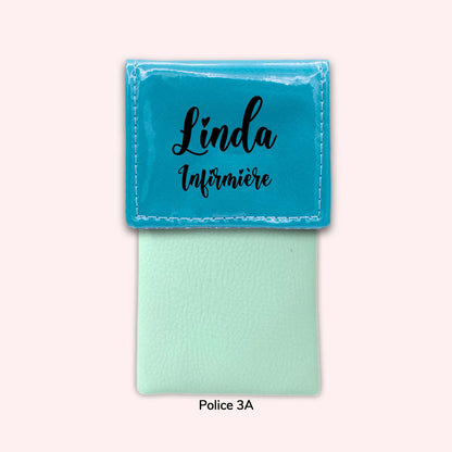 Two-tone Turquoise flap pouch