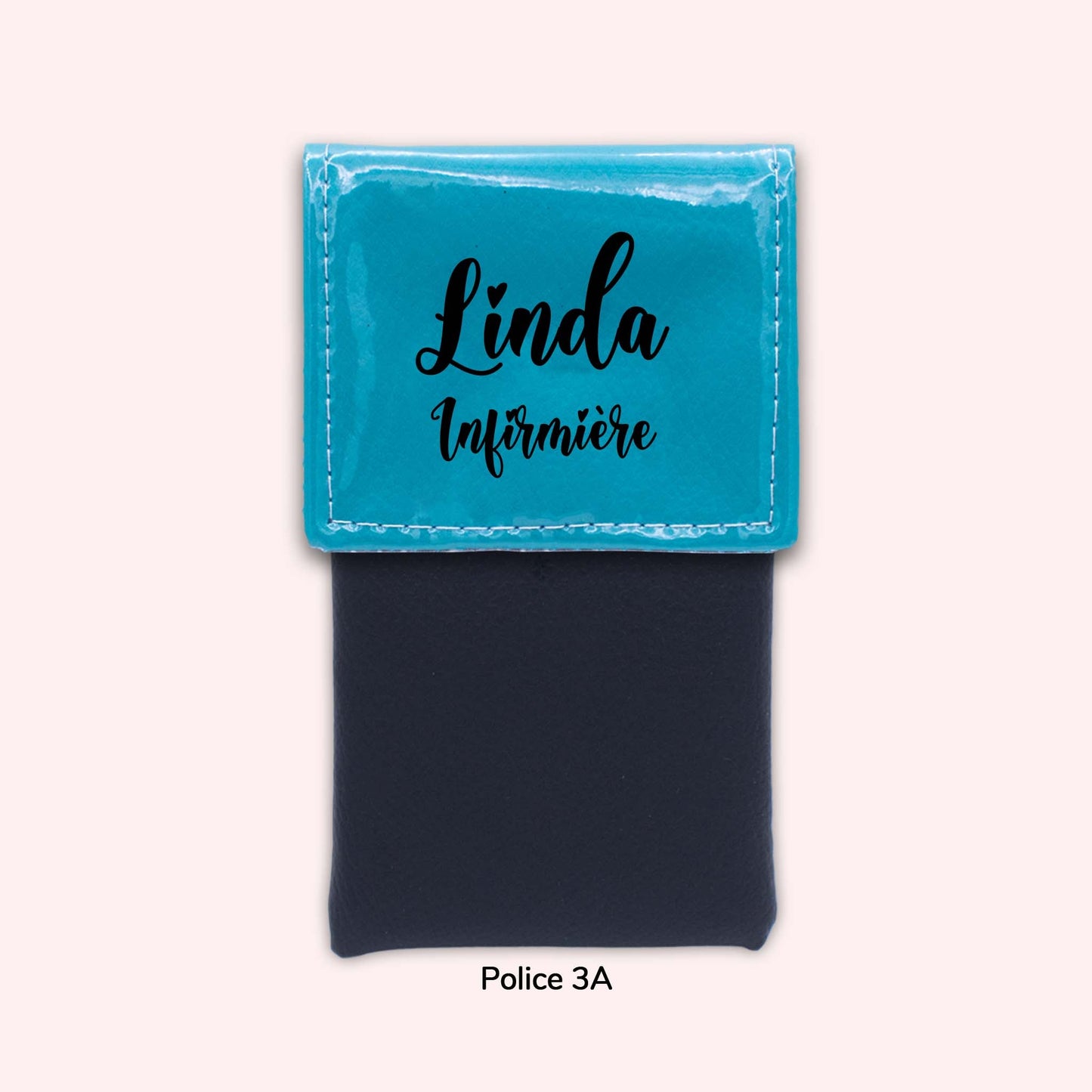 Two-tone Turquoise flap pouch