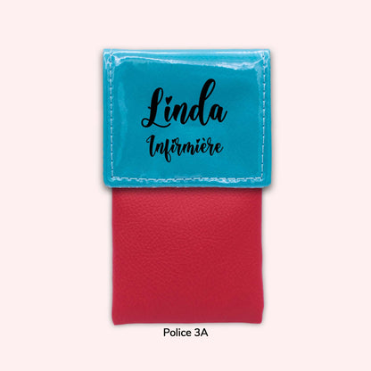 Two-tone Turquoise flap pouch