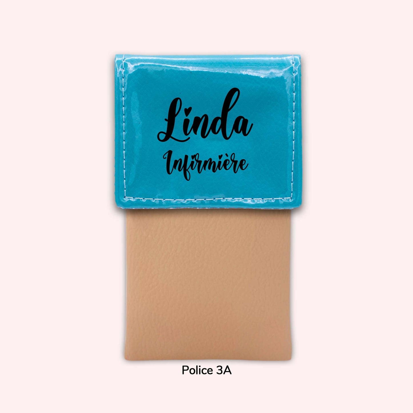 Two-tone Turquoise flap pouch