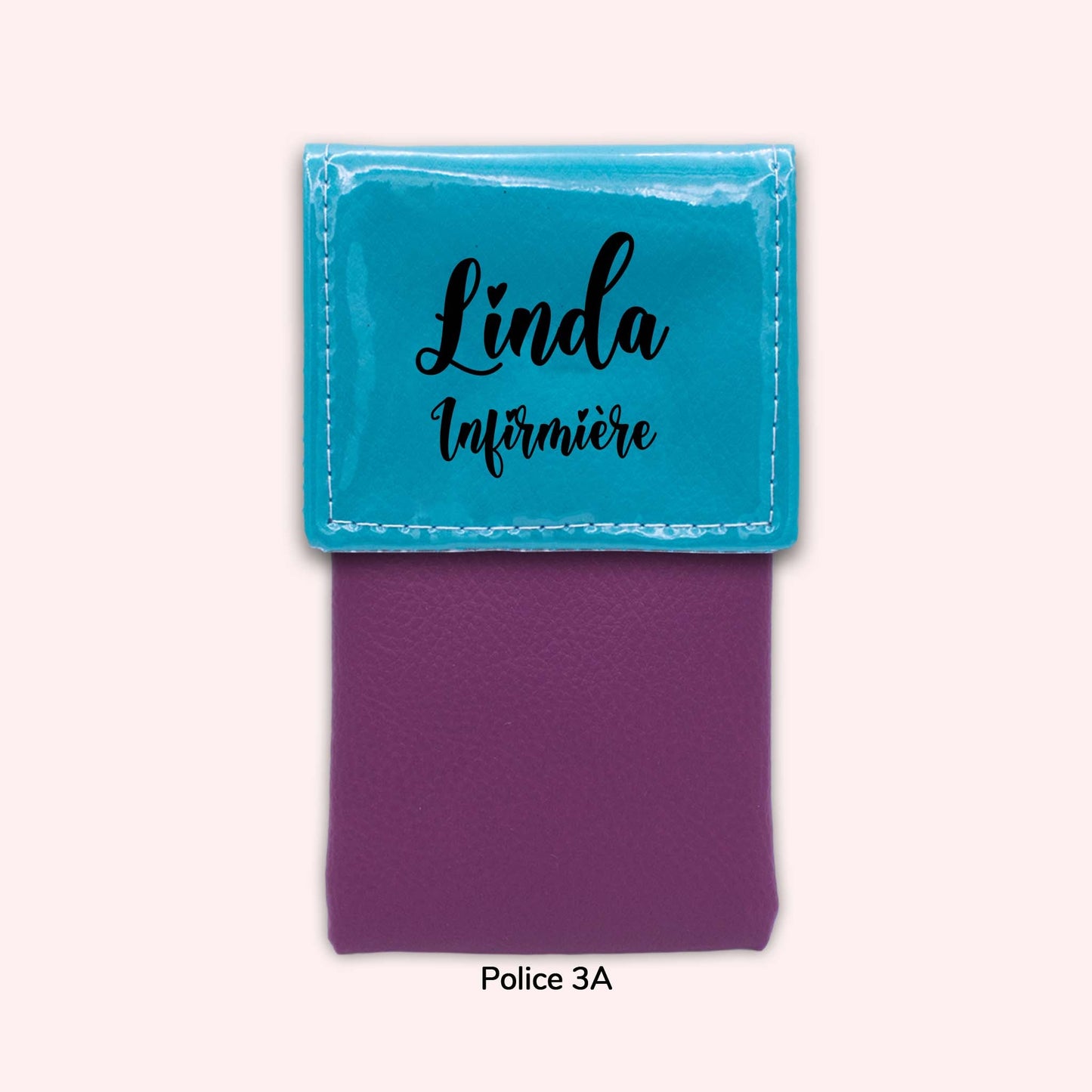 Two-tone Turquoise flap pouch