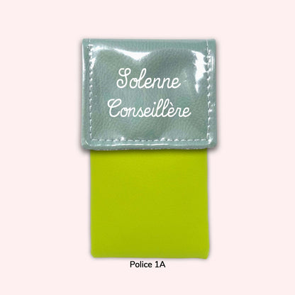 Pochette bicolore rabat Vert saule