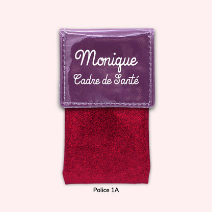 Pochette bicolore rabat Violet