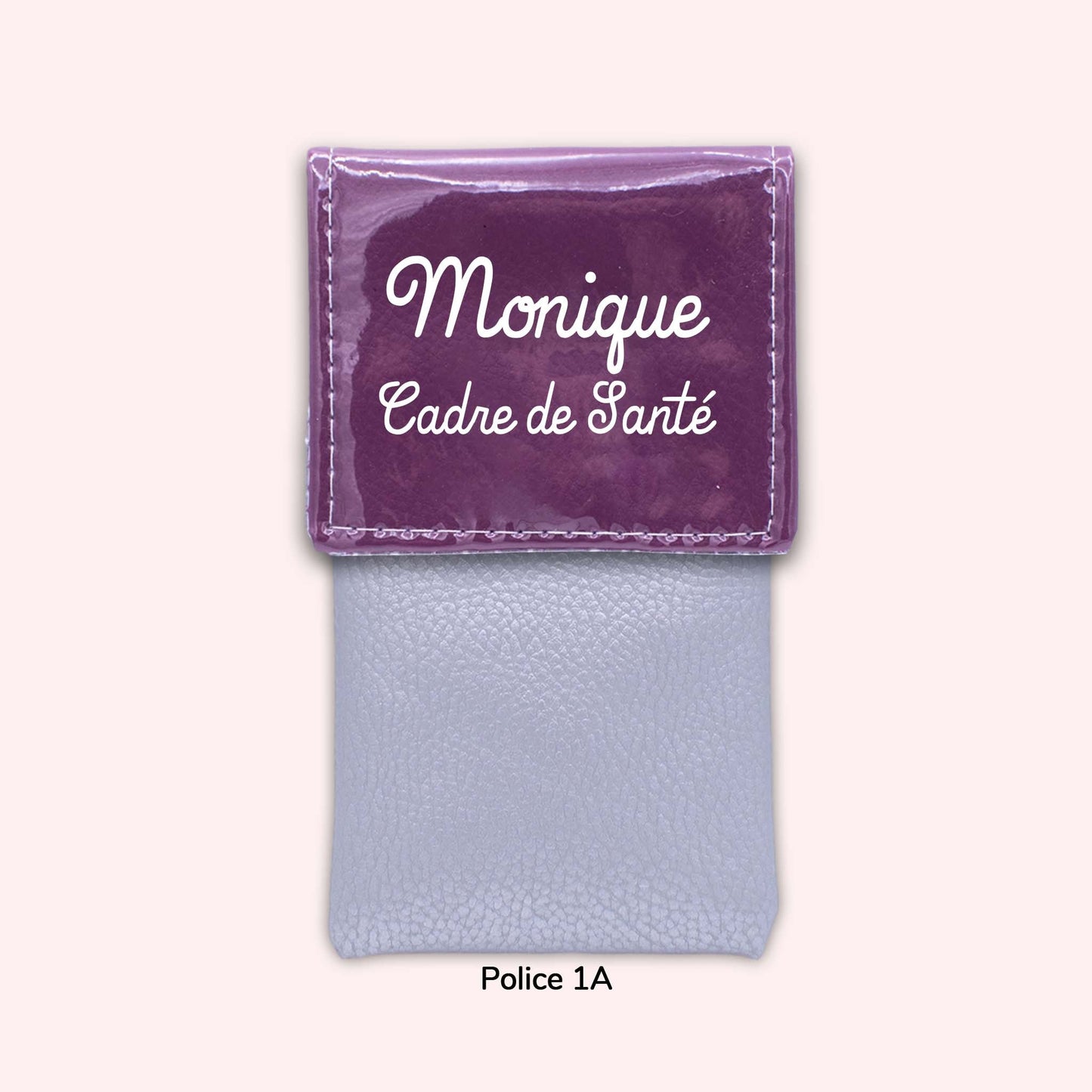 Pochette bicolore rabat Violet