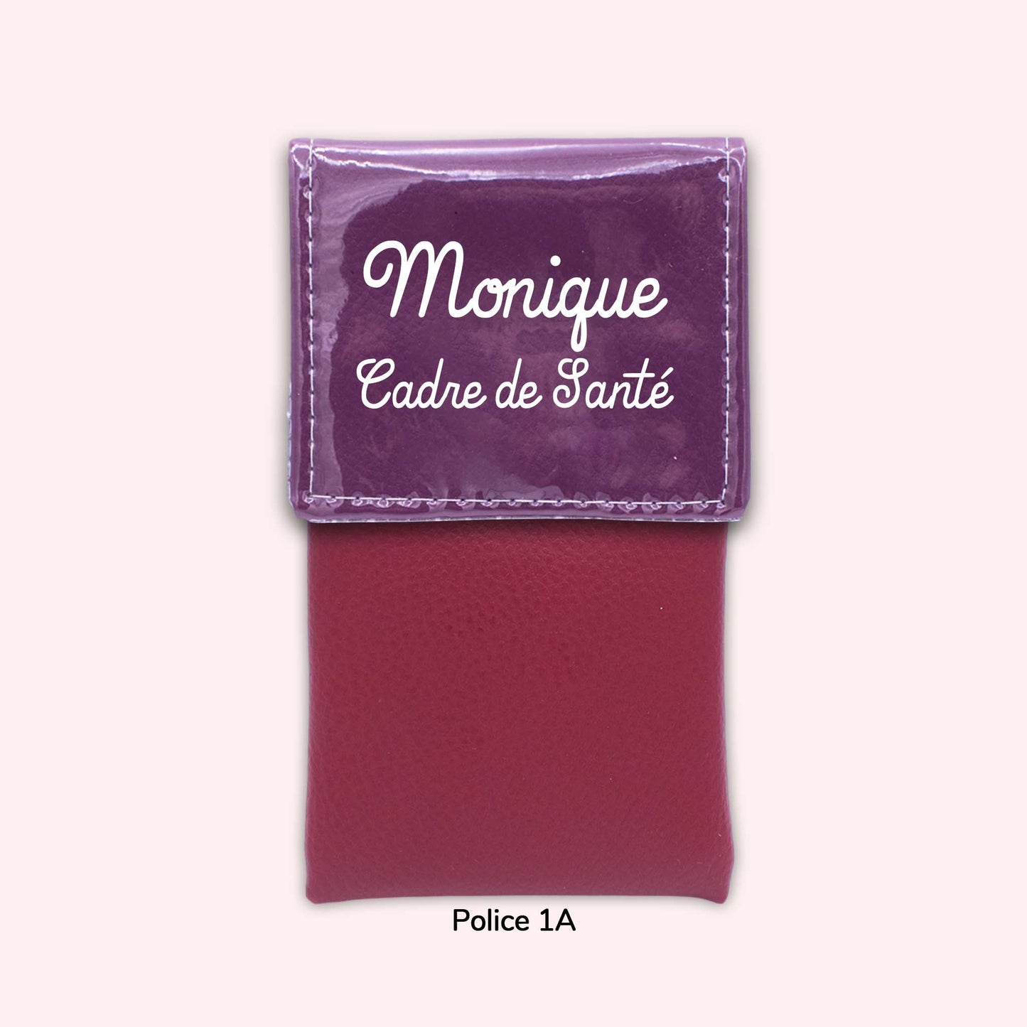 Pochette bicolore rabat Violet