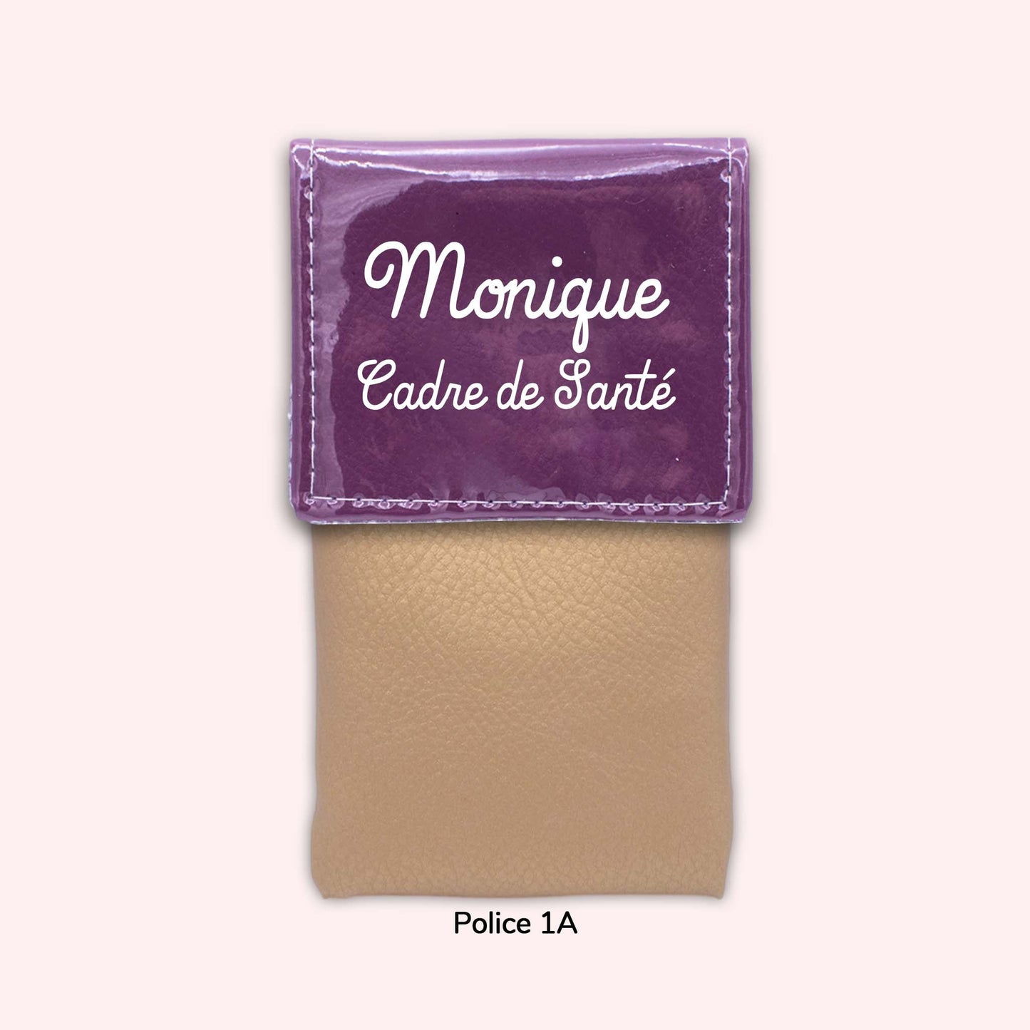 Pochette bicolore rabat Violet